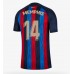 Cheap Barcelona Memphis Depay #14 Home Football Shirt 2022-23 Short Sleeve